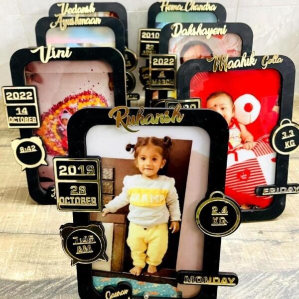 Personalized Baby First Year Photo Frame | Milestone Collage Frame | Custom Baby Memory Gift