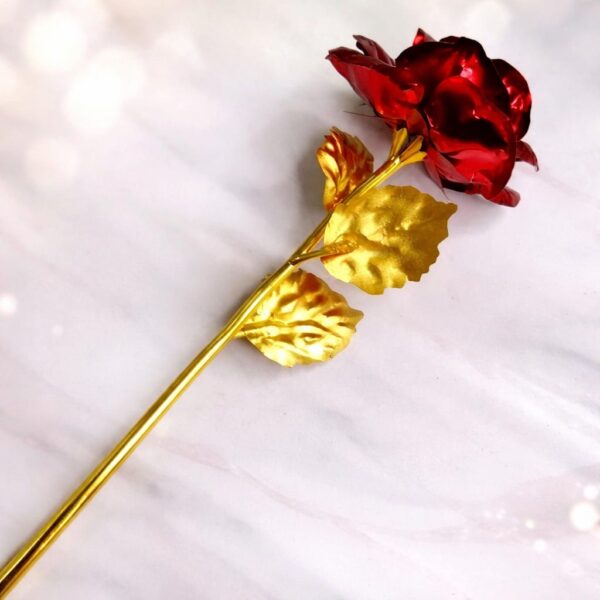 Golden Artificial Rose – Everlasting Love Symbol