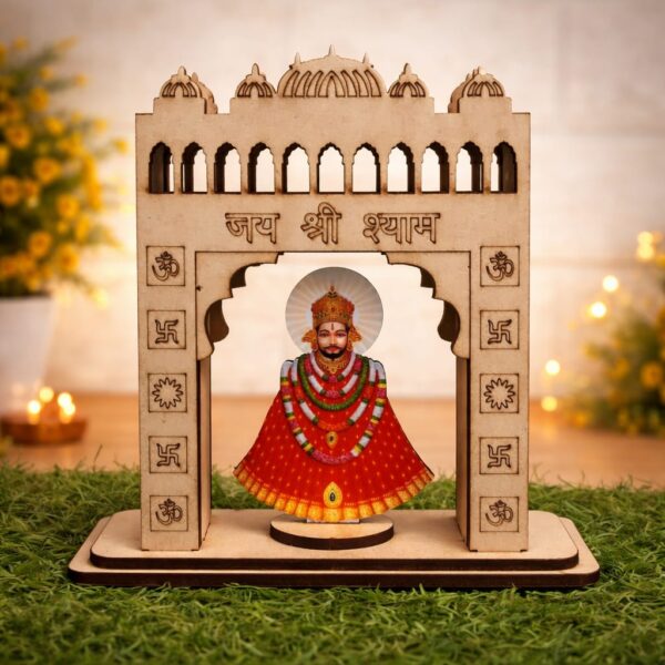 Handcrafted Wooden Shyam Baba Toran Gate