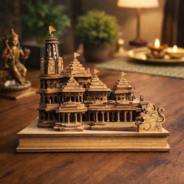 Ram Mandir Ayodhya Model 3D Replica Handcrafted Wooden Traditional