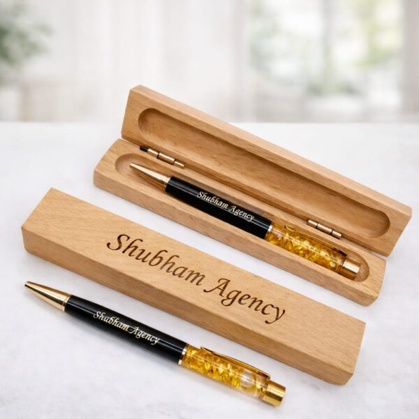 Personalized Wooden Pen with Engraved Wooden Box – Premium Corporate Gift